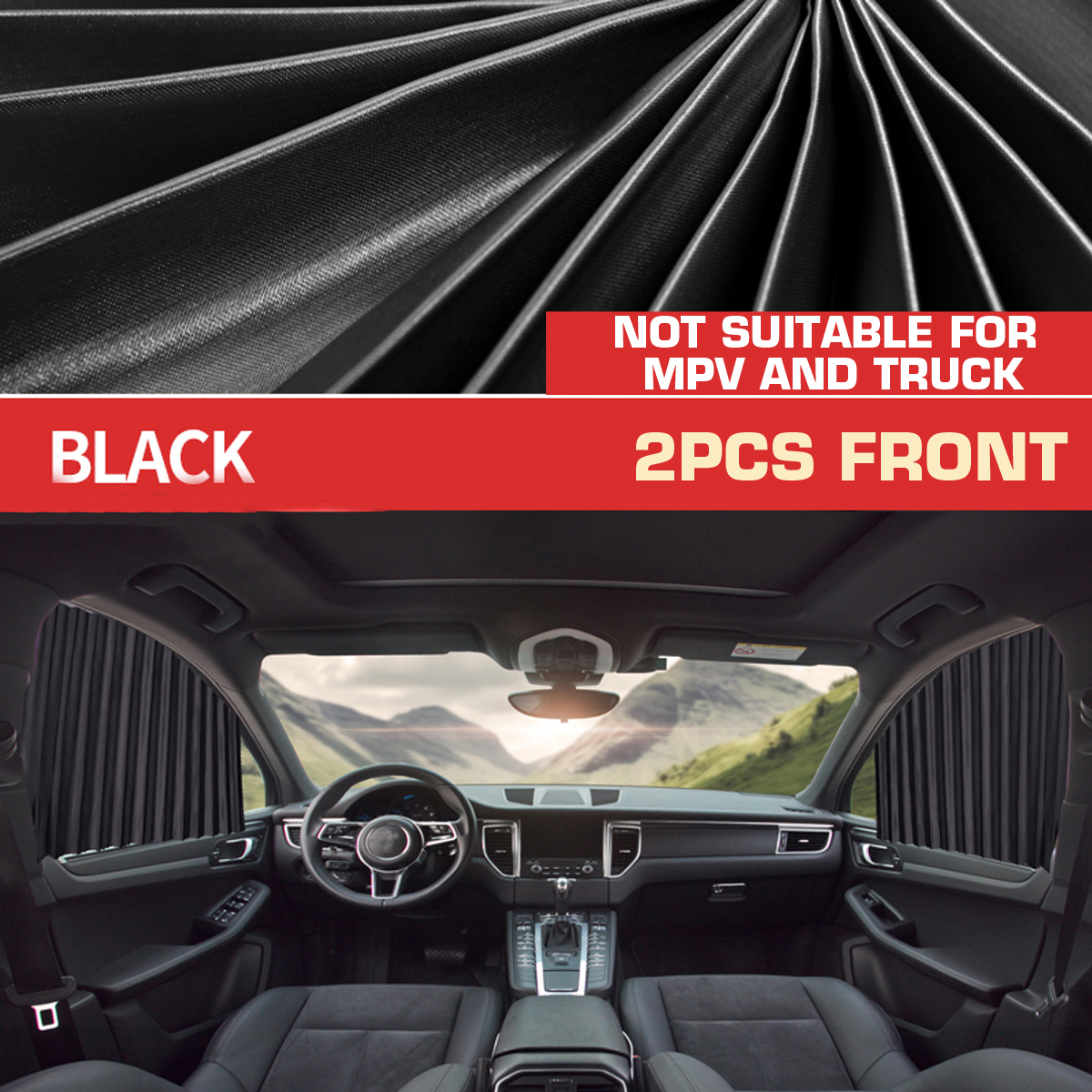 LifeGroceryLLC 2pcs Car Side Window Front Passenger Sun Shade