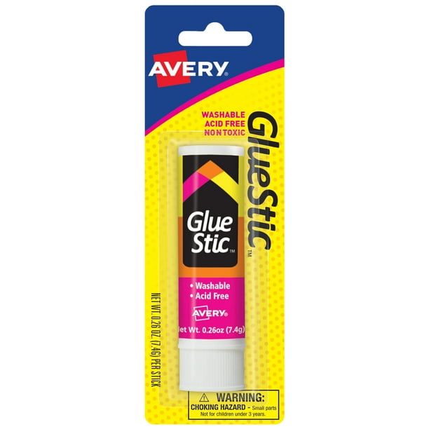 Avery Glue Stic White, 0.26 oz.,, Permanent, 1 Glue Stick