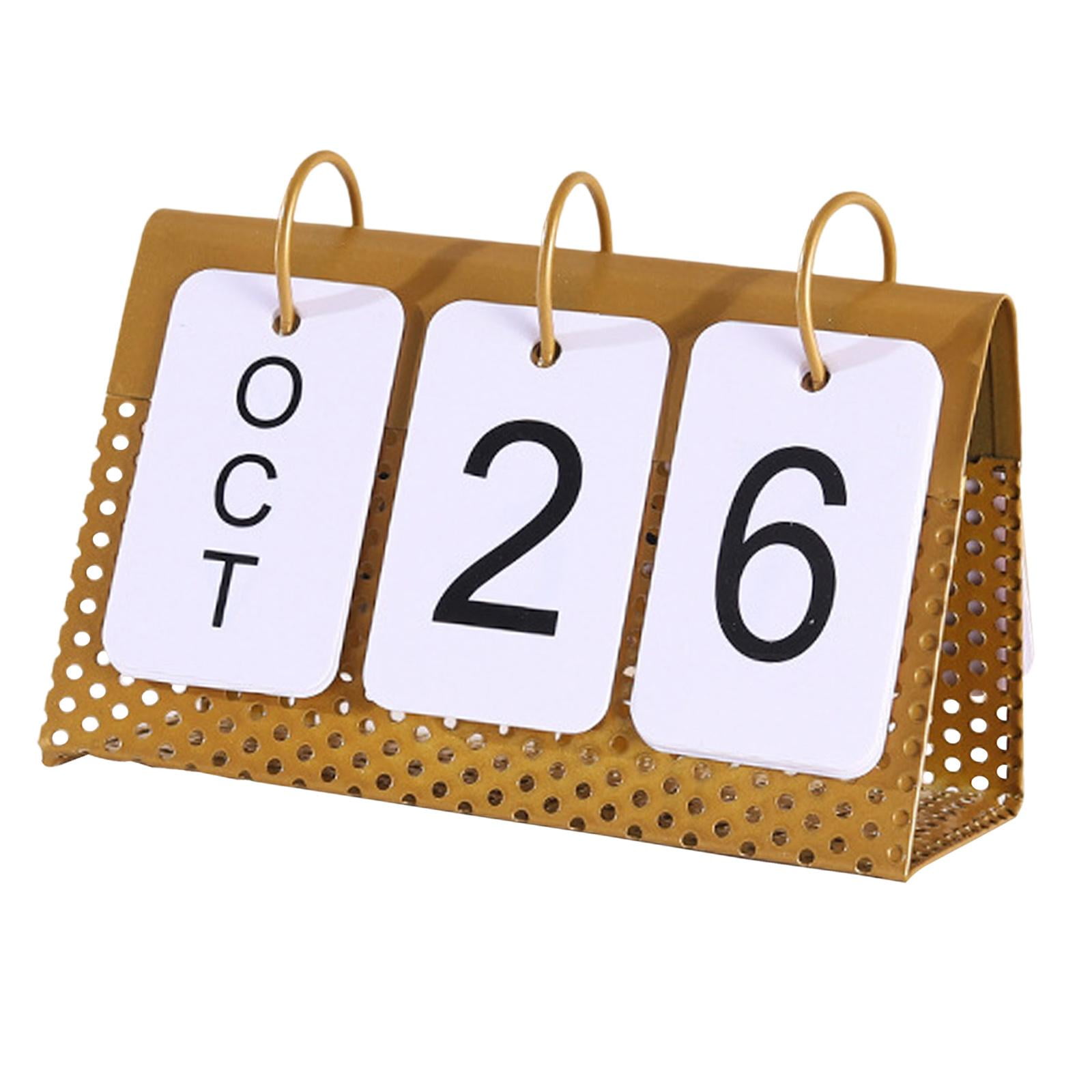 Simple Perpetual Calendar Home Table Free Standing Office Ornaments