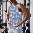 thumbnail image 5 of Gukieu Kawaii Corgi Print Men's Quick Dry Fitness Vest, Round Neck Sleeveless Fitness Bodybuilding Top-Large, 5 of 7