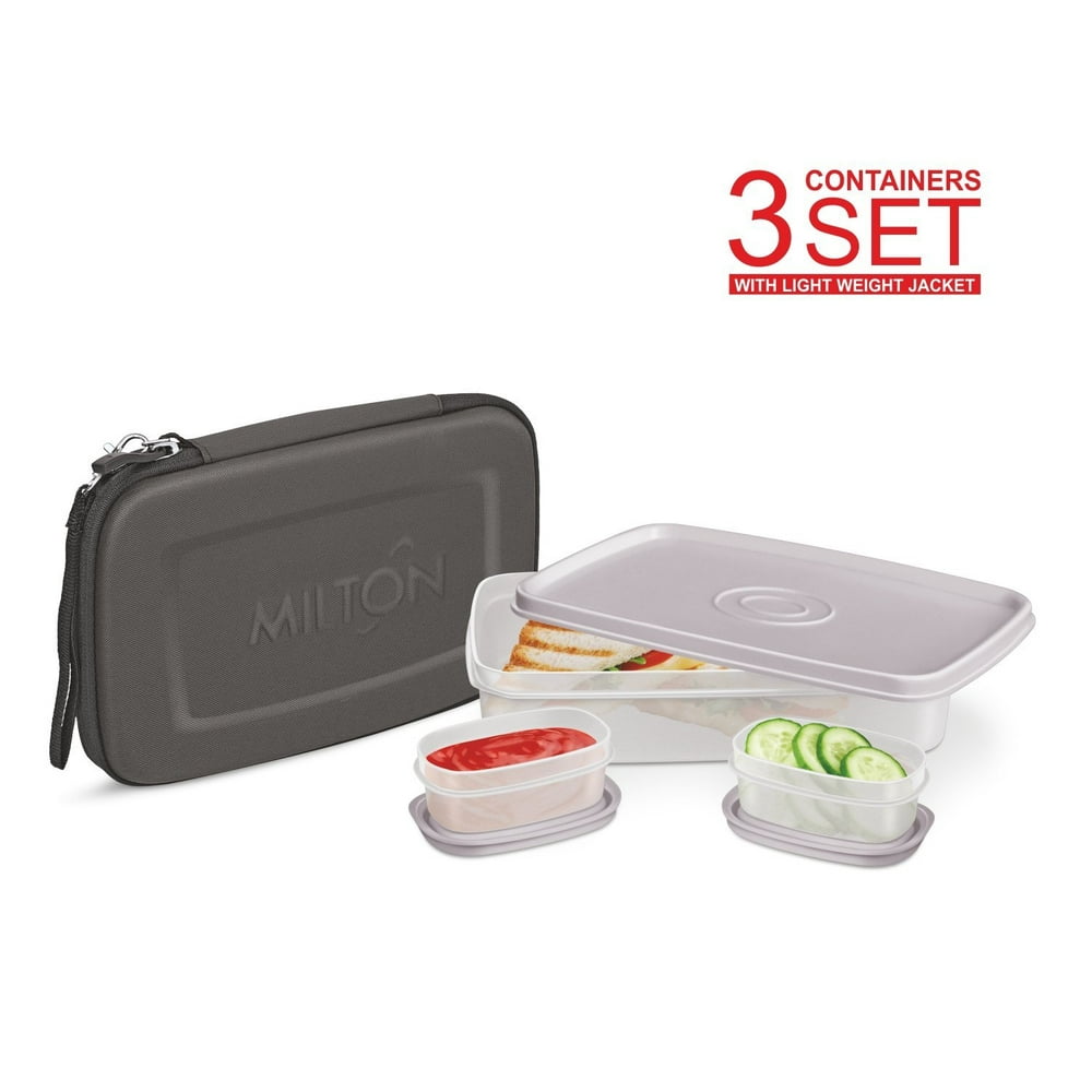Lunch Box Milton Slim Flat Lunch Box Bag Kit for Adults Bento Style