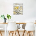 thumbnail image 5 of Farmhouse Floral Wall Art for Living Room, Blue and White Daisy Flower and Butterfly on Rustic Wood Board Canvas Wall Art Framed Artwork Ready to Hang for Bathroom Bedroom Decor, 16L X 12W, 5 of 7
