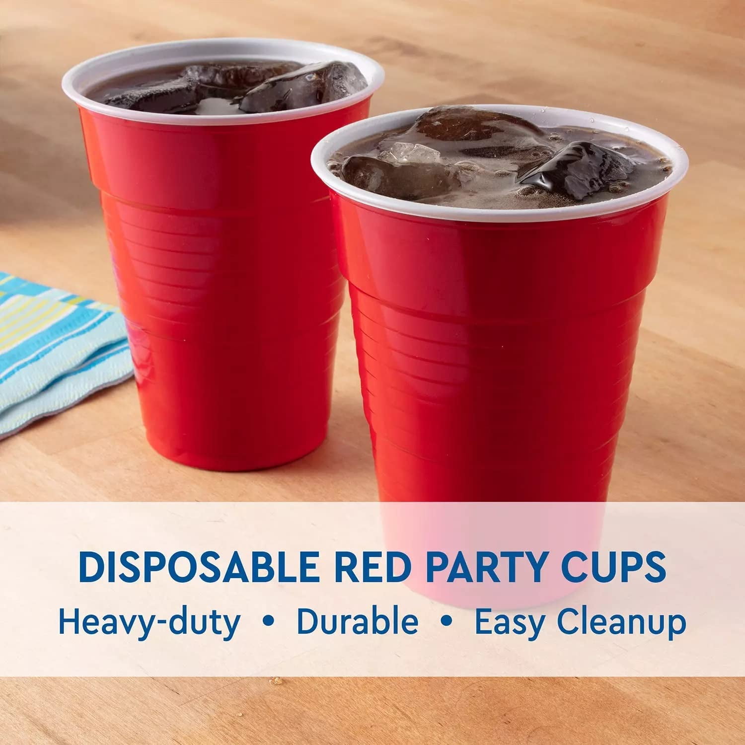 18 Oz. Red Plastic Cups, 240 ct. Disposable Cups (No Ship To CA)