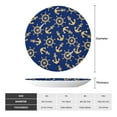 thumbnail image 2 of Bingfone Anchors and Nautical Print Bone China Dinner Decorative Plates,Handmade Ceramic Dinner Plate with Stand for Home Club-6in, 2 of 6