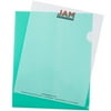 JAM Paper Plastic Sleeves, 9 x 11 1/2, Green, 12/Pack