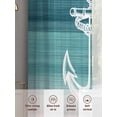 thumbnail image 7 of Nautical Anchor Teal Green Semi Sheer Curtains 108 Inch Length 2 Panels Set, Coastal Ocean Ombre Striped Sheer Kitchen Curtain Privacy Voile Window Curtain for Living Room Bedroom Rod Pocket Drapes, 7 of 7