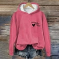 thumbnail image 3 of Ounisa Women's Fall Winter Print Front Back Hooded Long Sleeve Sweatshirt Top Soft Breathable Lightweight Cozy Pullover, 3 of 5