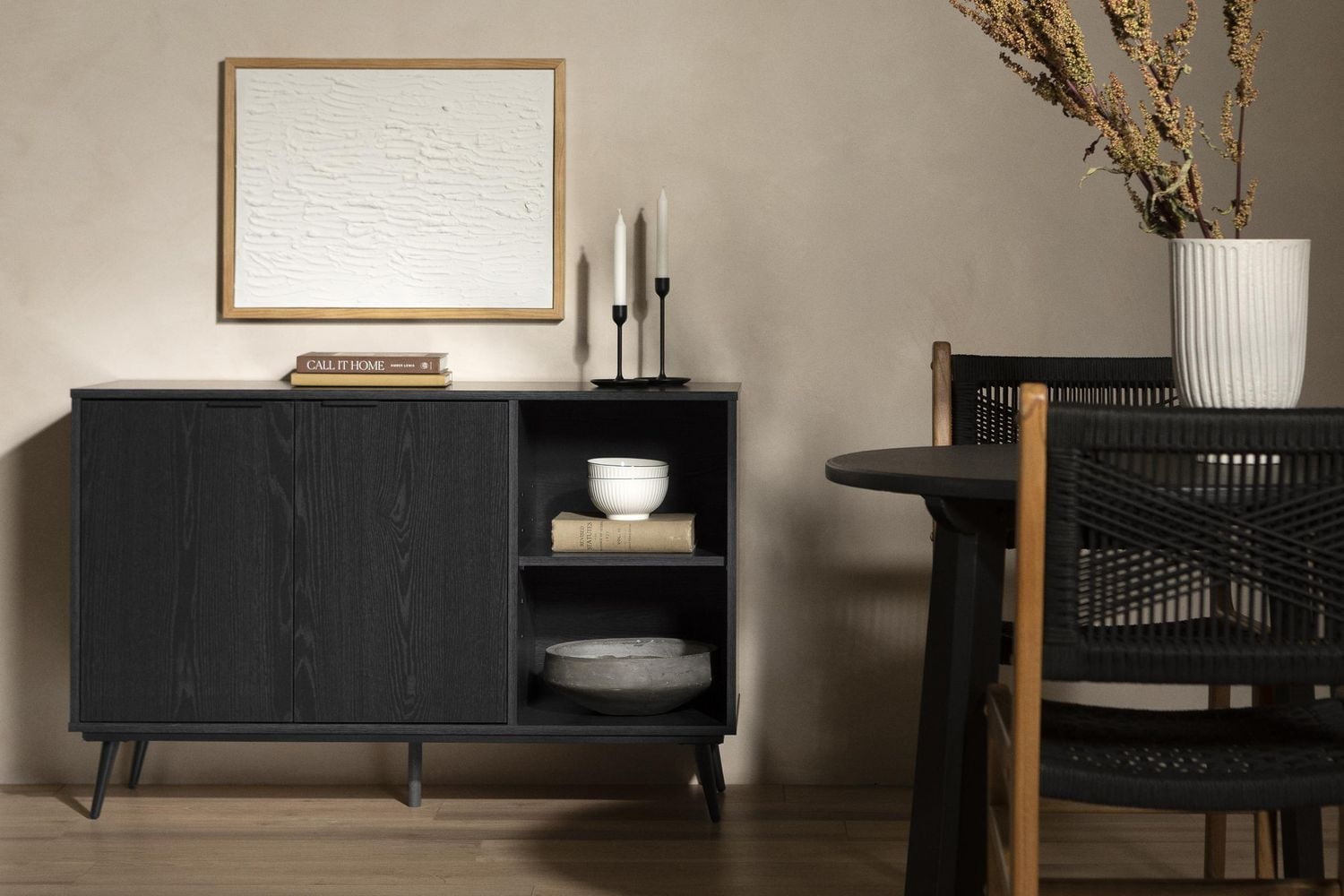 South Shore Mezzy Buffet 2 portes avec rangement ouvert