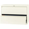 thumbnail image 3 of Hirsh 42-in Wide HL10000 Series Metal 2 Drawer Lateral File Cabinet Off White, 3 of 6