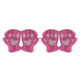 thumbnail image 3 of Jumpingount Lindas mujeres gato garra pata mitones de felpa cálido felpa corto sin dedos mullido oso gato guantes disfraz medio dedo rosado 2piezas, 3 of 6