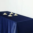 thumbnail image 4 of BalsaCircle 90" x 156" Satin Rectangular Tablecloth Navy Blue, 4 of 5