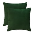 thumbnail image 2 of Dark Green Decorative Throw Pillow Covers 20"x20" | Pack of 2 Modern Plain Velvet Cushion Cover | Solid Color Pillowcases for Couch, Sofa Bedroom & Living Room, Modern Home Décor - Dark Green Velvet, 2 of 6