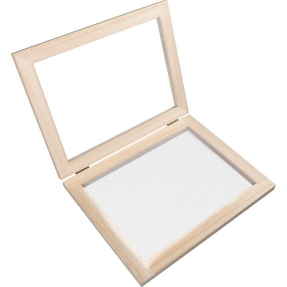 OUNONA Paper Making Frame Wooden Screen for Handmade Paper Crafting and Art Projects, Paper Making Tool
