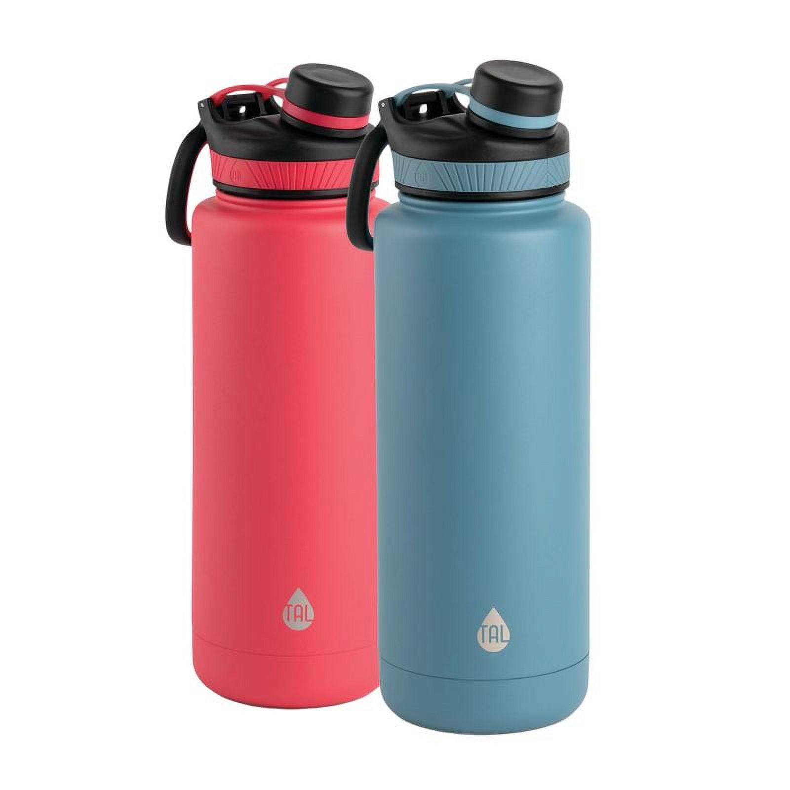 TAL 40 oz Black Frost Solid Print Stainless Steel Water Bottle