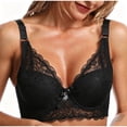 thumbnail image 3 of Bxsruta Women's Lace Longline Underwire Bra Everyday Support Adjustable Straps, 3 of 6