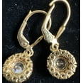 thumbnail image 2 of 2 Ct Round Cut White Moissanite 14k Yellow Gold Plated Drop Dangle Earrings, 2 of 4