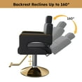 thumbnail image 5 of S-HOME Professional Hydraulic Barber Chair With 360 Degree Swivel And Adjustable Height In Black And Gold For Salon Use, 5 of 15