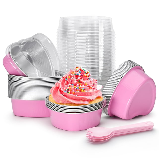 Moldes para pastel STN mini en forma de corazón de aluminio 100 ml, 50 piezas