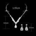 thumbnail image 5 of Collar de cristal de lujo, pendientes, diamantes de imitación, traje de fiesta de boda, conjuntos de joyería para novias, damas de honor y mujeres, 5 of 5