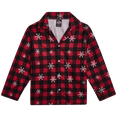 thumbnail image 5 of PJ's & Presents Boys' Christmas Pajamas - 2 Piece Plaid Flannel Coat Front Holiday Pajama Pants Set, 5 of 7