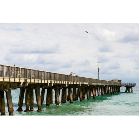 Fishing Pier at Pompano Beach, Broward County, Florida, USA Print Wall