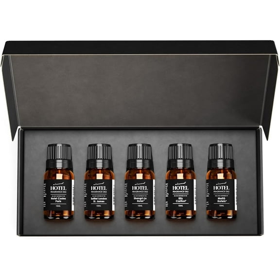AirScent Hotel Diffuser Oil Gift Set - International Traveler Hotel Scents - 10 mL, 0.34 fl oz Fragrance Oil Set - Inspired by The London St. James, Shangri-La, Costes Paris, Ritz Carlton and Melia