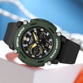 thumbnail image 2 of Men’s Tactical Watch Analog Digital Dual Display – 50M Waterproof Military Wristwatch with LED Backlight, Stopwatch, Alarm, Countdown – Durable Outdoor Watch, 2 of 7
