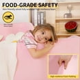 thumbnail image 5 of Lilypelle Toddler Bed Frame, Toddler Floor Bed with Removable Guard Rails, Small Bed for Boys and Girls, Standard Crib Size Toddler Bed，55.9 x 31.5 x 23.2 in，Pink, 5 of 8