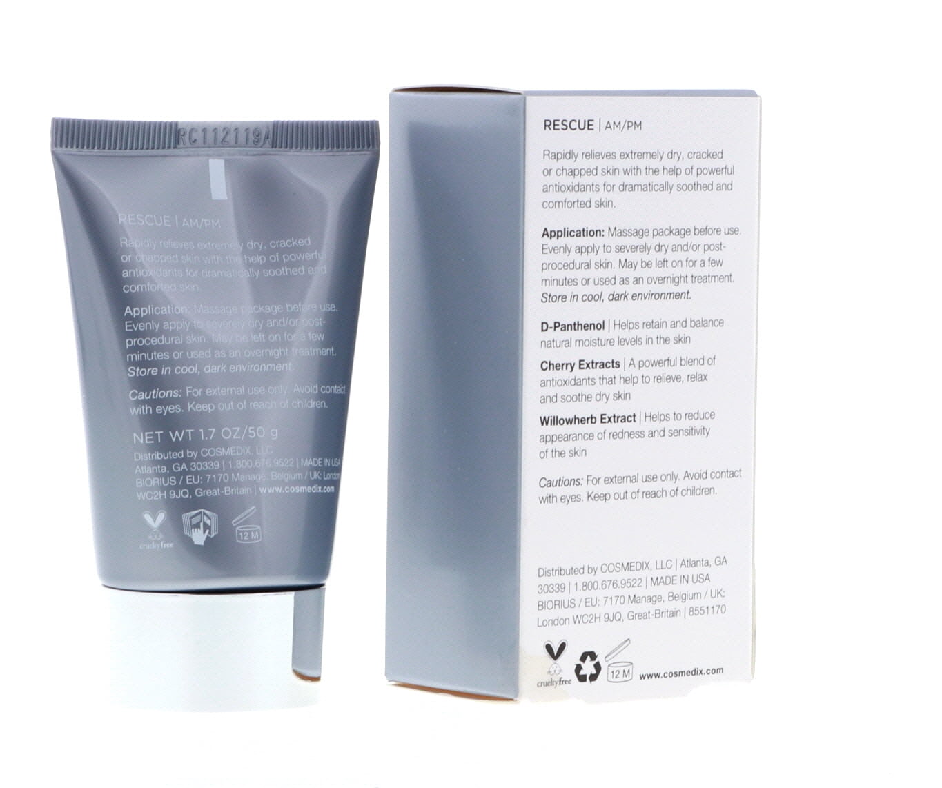 CosMedix Rescue Intense Hydrating Balm & Mask, 1.7 oz