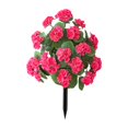 thumbnail image 1 of Estaca de flores de Begonia, flores artificiales, adorno de arte del patio, vegetación de imitación falsa para Patio del patio trasero del Rosa rojo, 1 of 8