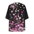 thumbnail image 5 of Nrmvnmi Women Open Front Lightweight Cardigan Summer Puff Sleeve Cardigans Fashion Floral Printed Kimono Cardigan Casual Loose Fit Cover Up Blouse Tops, 5 of 5
