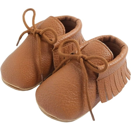 

Baby Boys Girls Moccasins Sneakers Soft Sole Tassels Prewalker Anti-Slip Shoes