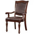 thumbnail image 2 of Furniture of America Simmons Wood Dining Arm Chair in Brown Cherry (Set of 2), 2 of 6