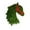 Green, variant on Christmas Wreath Horse-Shaped Evergreen Wreath Farmhouse Home Outdoor Garden Decoration