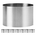 thumbnail image 1 of ColoMX Molde redondo para tartas de 8 piezas: aros de acero inoxidable de 8 cm para hornear - Mini moldes para tarta de queso - Aro para hornear pasteles, tartas, mousse, panqueques y crumpets, 1 of 8