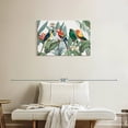 thumbnail image 2 of Elephant Stock Tropical Safari Parrots Wall Art - Horizontal Canvas Wall Art - Lobby Wall Decor - Animal Canvas - Green And Blue Decor - 30" x 20", 2 of 8