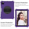 thumbnail image 3 of SaniMore for iPad 10th Generation 10.9" 2022 Case with 360° Rotatable Hand Strap, EVA & PC Case with Pencil Holder & Shoulder Strap Multi-Angle Kickstand Shockproof Protective Case, Purple+Black, 3 of 7