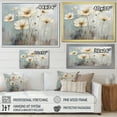 thumbnail image 4 of Designart "Sophisticated Taupe And Slate Buttercup Field" Buttercups Floater Framed Canvas Wall Art, 4 of 5