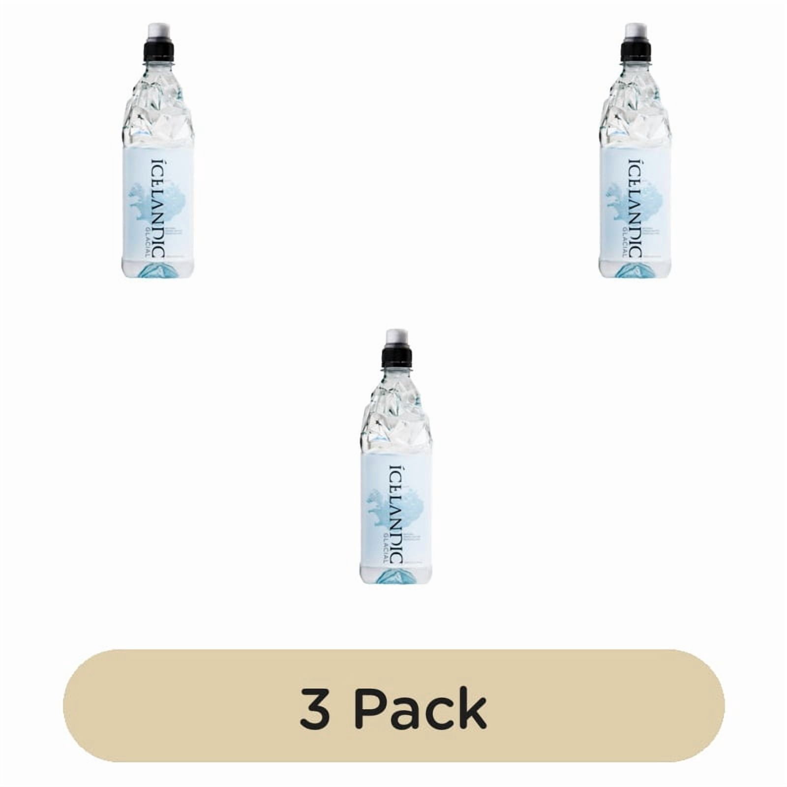 Icelandic Glacial Alkaline Mineral Water rPET Sports Cap Bottle 750ml, British Import (Pack of 3)