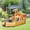 Orange, variant on Outsunny 63" Wooden Kids Sandbox with Covered Protection Under Canopy