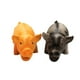 thumbnail image 1 of EeaseMX 2 juguetes de látex con sonido de voz para perros, con forma de cerdo de goma que grita y chirría, para masticar (amarillo y negro), 1 of 8