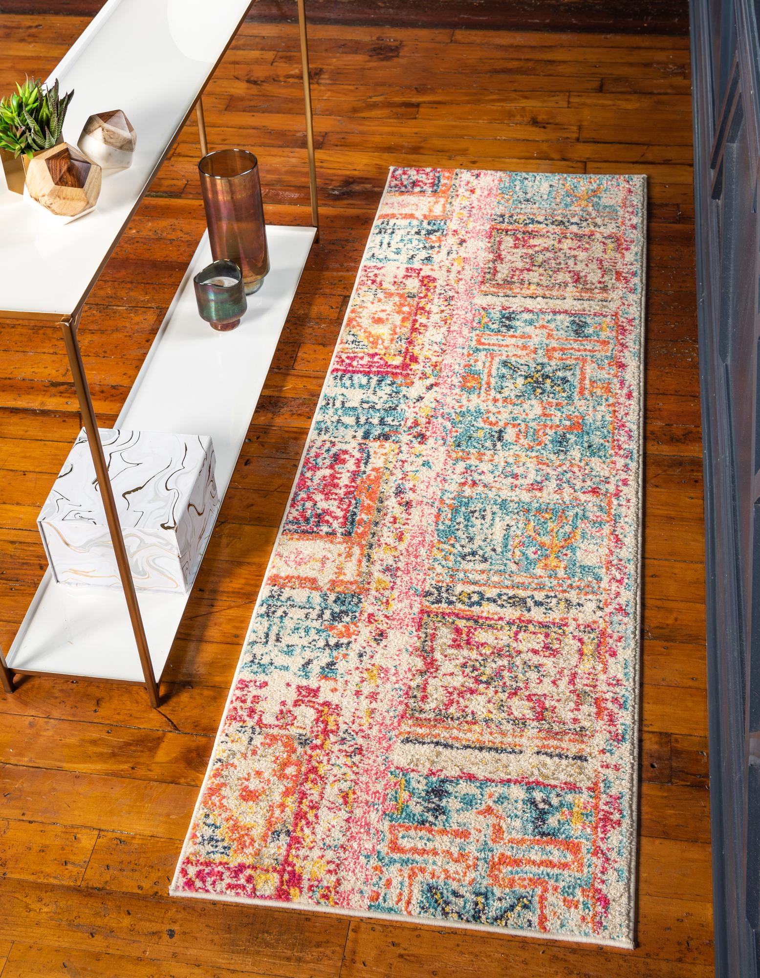 El Paso Collection Rug 10 Ft Runner Multi Medium Rug Perfect