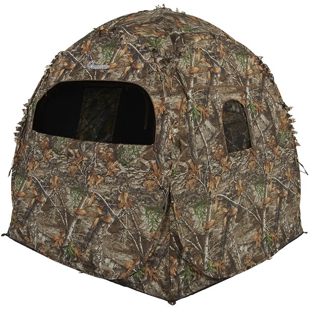 Ameristep Doghouse Ground Blind, Two Man Hunting Blind in Realtree Edge