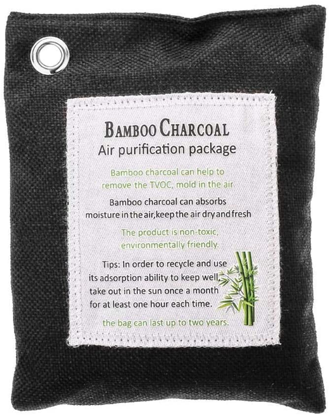 3 Natural Moso Bamboo Charcoal Air Purifying Bag Odor Eliminator Purifier 200G 