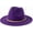 Purple, variant on Women Classic Felt Fedora Wide Brim Hat with Belt Buckle