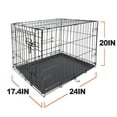 Vibrant Life SingleDoor Folding Dog Crate with Divider, 24"