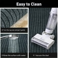 thumbnail image 6 of Debonair Runner Rug 1.3ft x 4 ft Indoor/Outdoor Low Profile, Hallway, Kitchen, Patio, Deck Area, RV, Entryway, Garage, with Natural Non-Slip Rubber Backing, Gray/Black Strip, 6 of 10