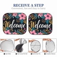 thumbnail image 6 of Daiia Floral Welcome Sign 2PCS Car Windshield Sun Shade, Foldable Sun Shield for Car Front Window, Auto Sun Blocker Visor Protector Universal for Truck SUV Pickup-Medium, 6 of 7