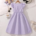 thumbnail image 3 of Hudaneo Tween Girls Dresses Elegant Sleeveless Dress Kids Summer Ruffle Flowy Dress 6-12 Years, 3 of 8