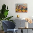 thumbnail image 2 of JRXY Superstition Mountains Sunset Wall Art Arizona Western Desert Cactus Paintings Canvas Art Saguaros Landscape on Canvas for Living Room 20x16inch, 2 of 6